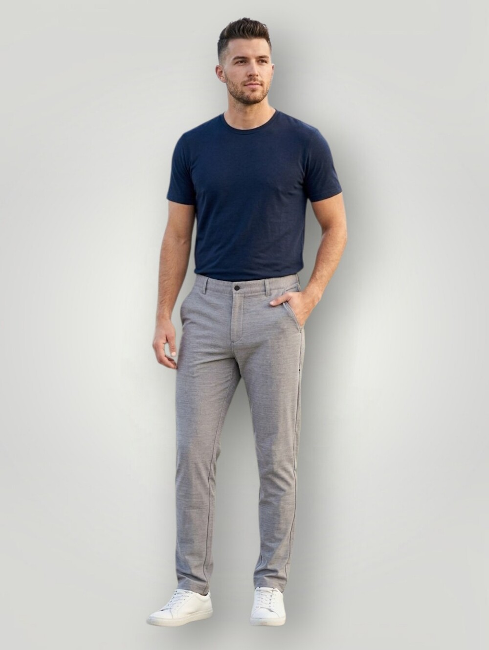 BYLT Kinetic Pant 2.0 Mens 38 Gray Stretch Slim Fit Performance Pants Athleisure